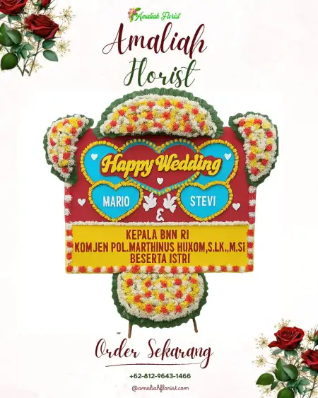 Papan Bunga Pernikahan Meranjat Ii